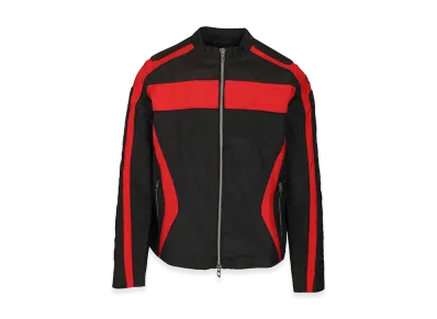 Diesel Nylon Biker Jacket "Black/Red"