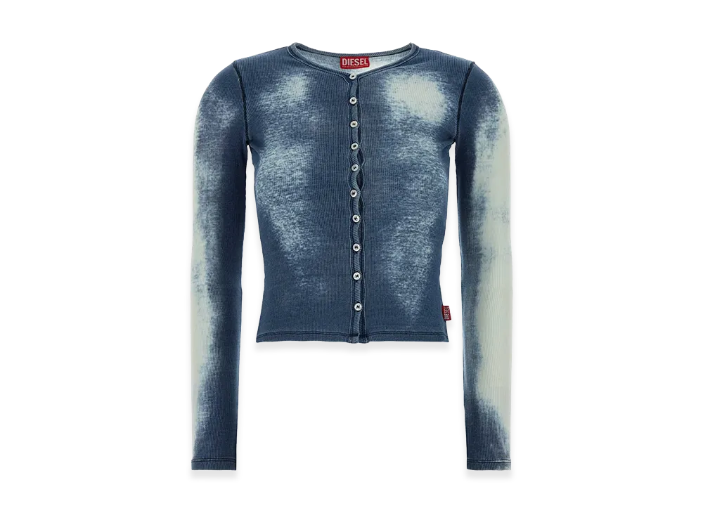 Diesel Women's Stretch Cotton T-Gabriel Cardigan "Blue"