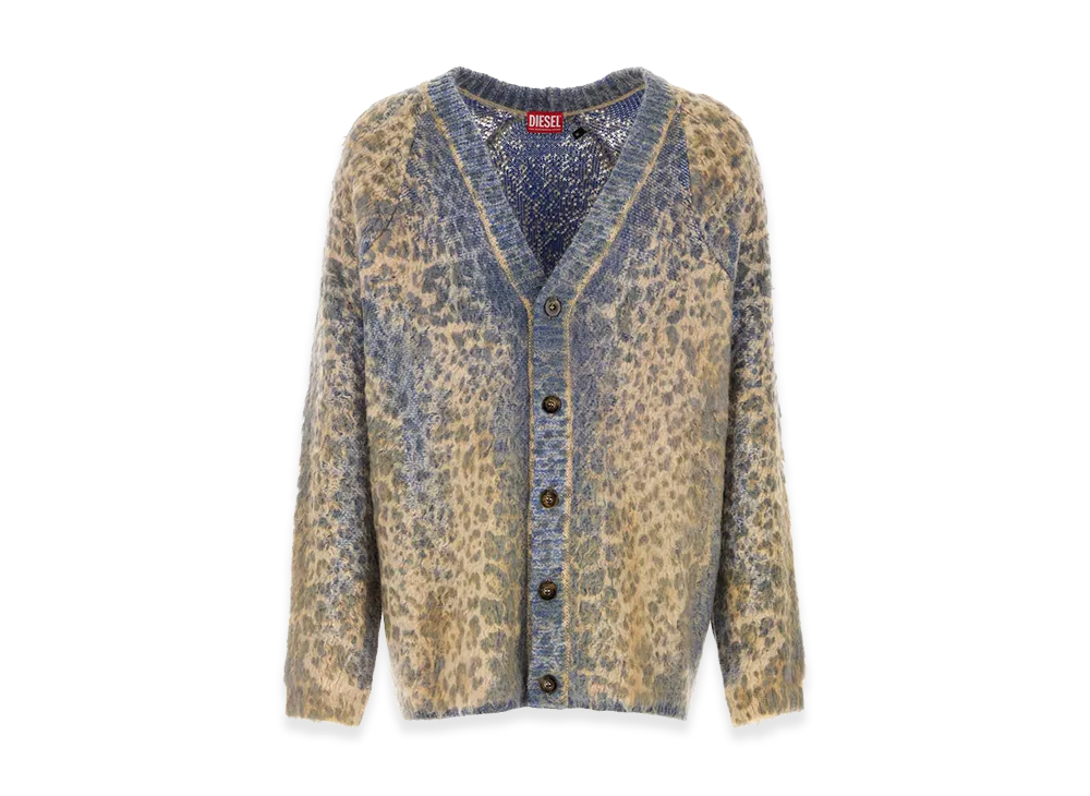 Diesel Printed Cotton Blend Cardigan "Multi"
