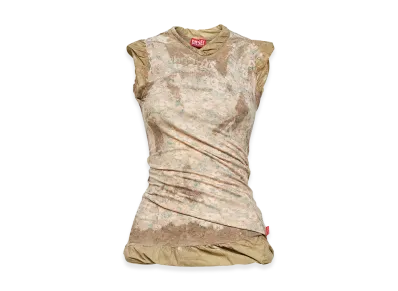 Diesel Women's Printed Stretch Cotton Top "Floral"