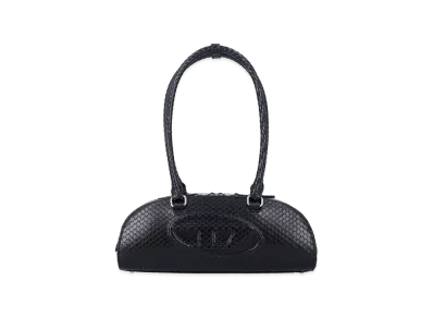 Diesel Women's Leather 1Dr Dome Shoulder Bag "Black"