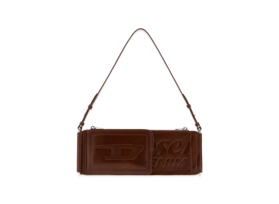 Diesel Women's Synthetic Leather Flag-D Shoulder Bag "Brown"