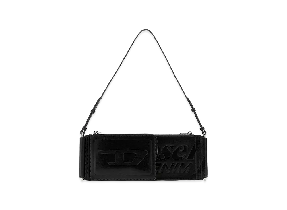 Diesel Women's Synthetic Leather Flag-D Shoulder Bag "Black"