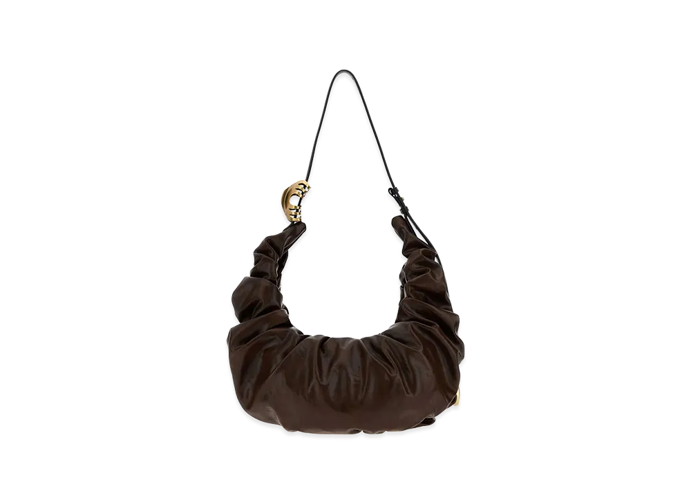 Diesel Women's Synthetic Leather Grab-D Shoulder Bag "Brown"