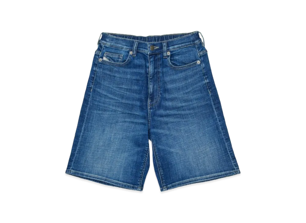 Diesel Bermuda Denim With Logo "Blue"