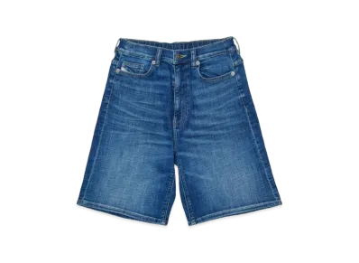 Diesel Bermuda Denim With Logo "Blue"