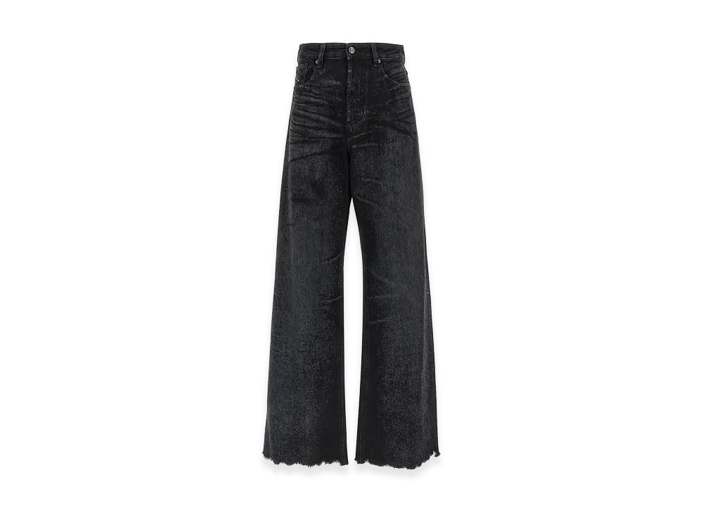 Diesel Women's Denim Wide-Leg Jeans "Black"