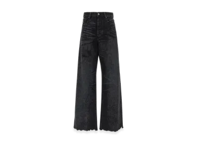 Diesel Women's Denim Wide-Leg Jeans "Black"