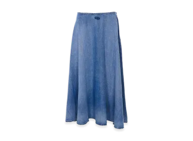 Diesel Women's Wide Skirt In Flowing Denim "Blue"