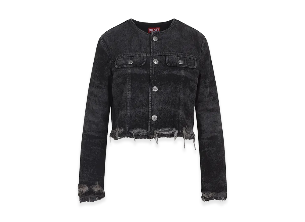 Diesel Women's De-Graffy-Fsh Denim Jacket "Black"