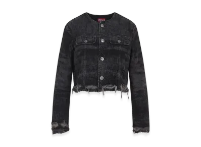 Diesel Women's De-Graffy-Fsh Denim Jacket "Black"
