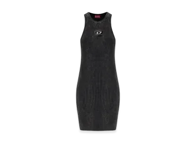 Diesel Women's Short M-Anchorage Dress With Logo Plaque "Gray"