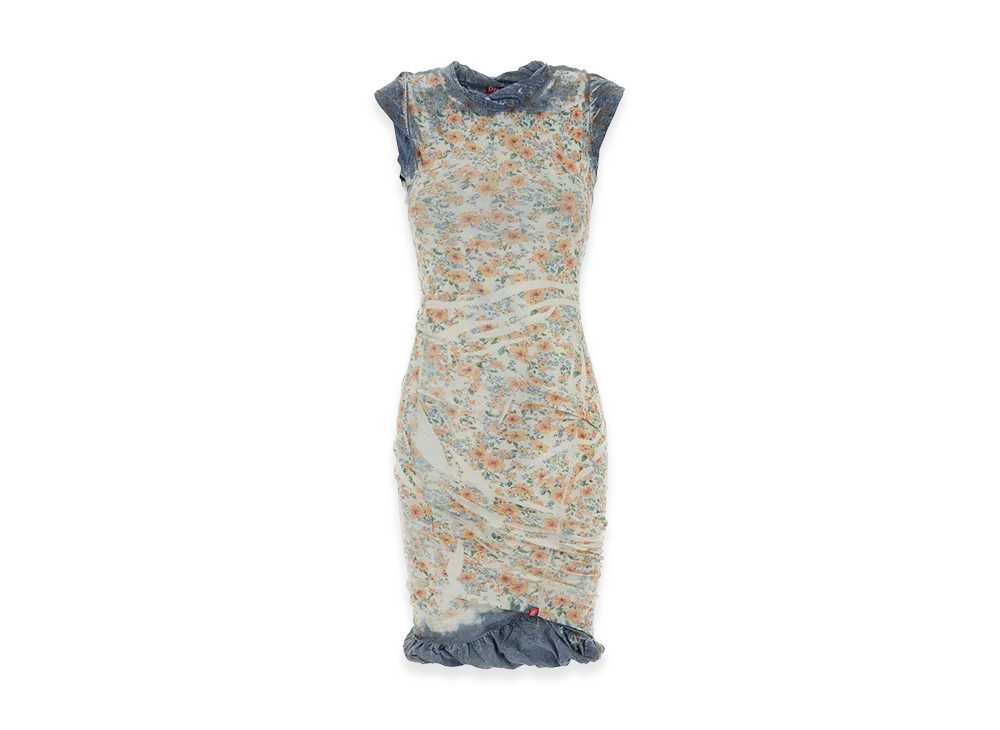 Diesel Women's Printed Stretch Cotton Dress "Floral"