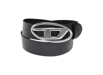 Diesel Pull-Up Leather D Logo Buckle Belt 1DR "Black"