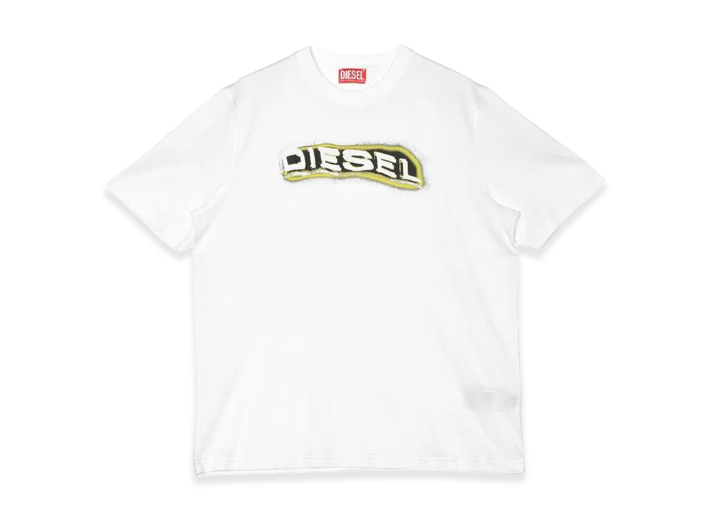 Diesel Puff Print Crewneck Short Sleeve T-Shirt "White"