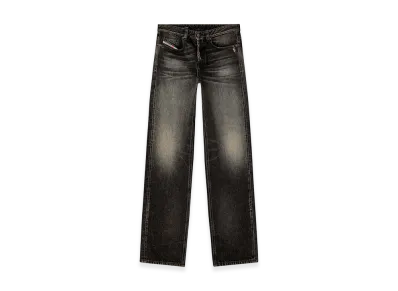 Diesel Distressed Button Fly Jeans D-Macro "Black"