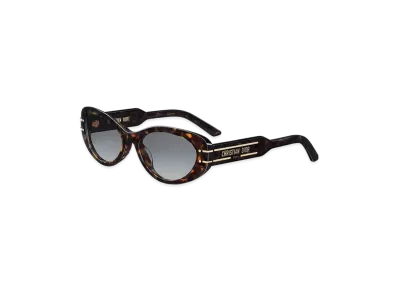 Dior DiorSignature B8U Tortoiseshell-Effect Oval Sunglasses "Brown/Honey"