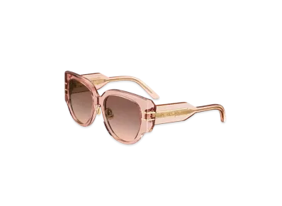 Dior DiorSignature R2F Rounded Sunglasses "Transparent Blush Pink"