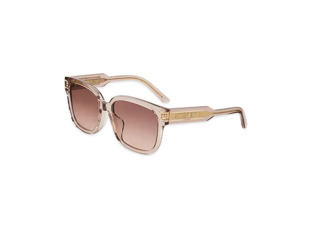 Dior DiorSignature S7F Transparent Square Sunglasses "Sand Beige"