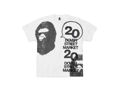 Dover Street Market London x A BATHING APE 20th Anniversary Tee "White"