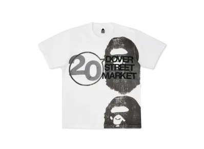 Dover Street Market London x A BATHING APE 20th Anniversary Tee "White"