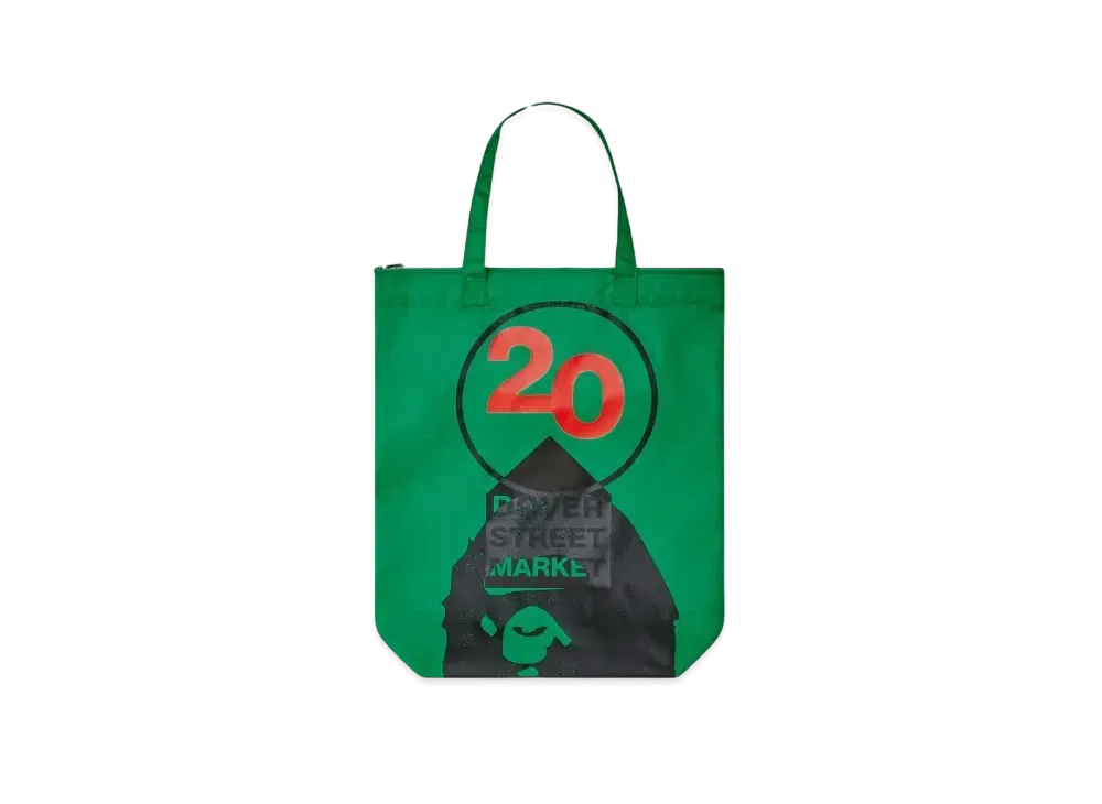 Dover Street Market London x A BATHING APE 20th Anniversary Tote "Green"
