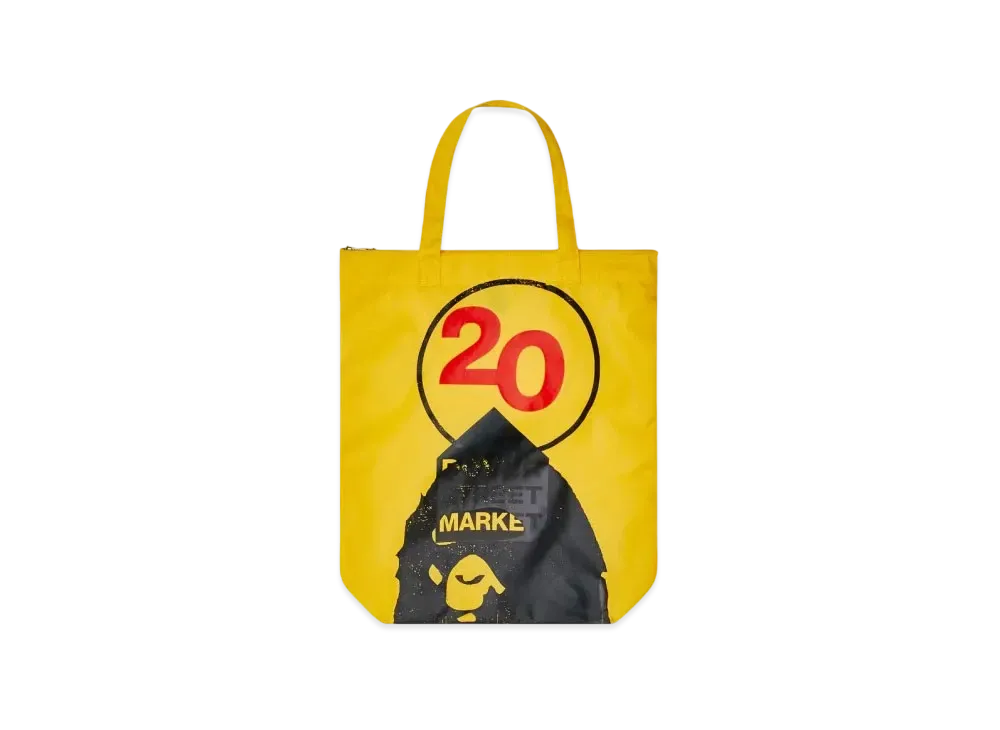 Dover Street Market London x A BATHING APE 20th Anniversary Tote "Yellow"