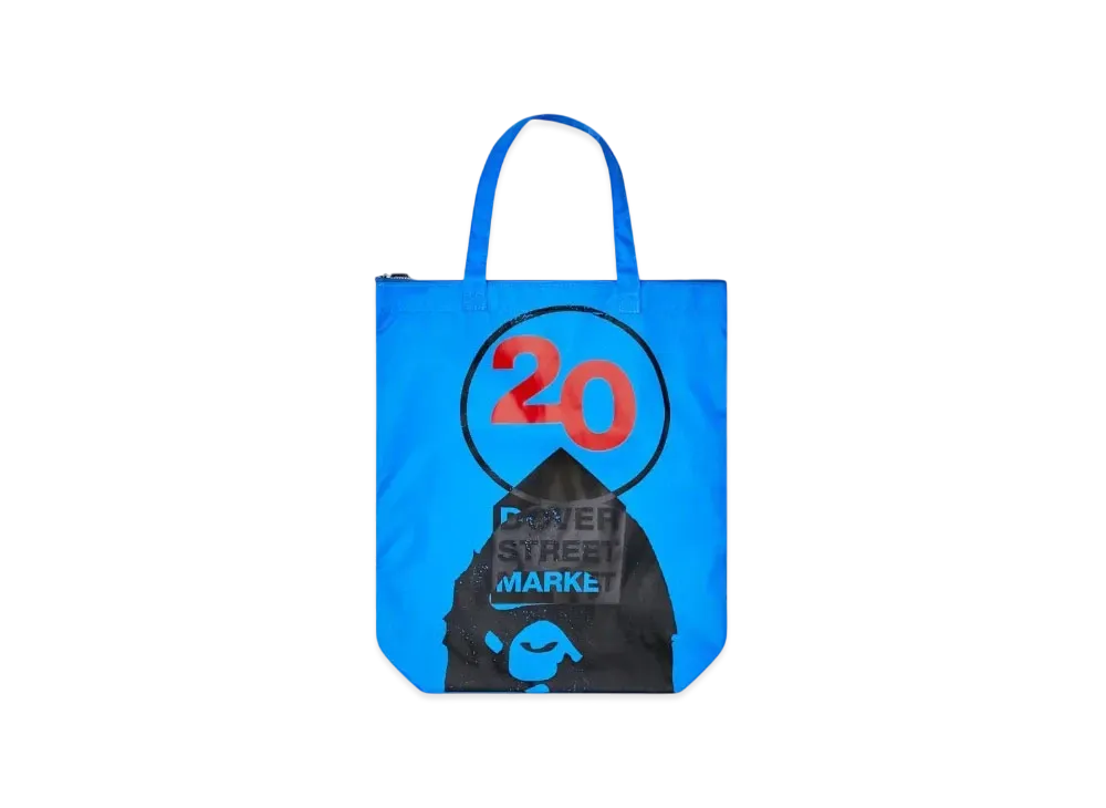 Dover Street Market London x A BATHING APE 20th Anniversary Tote "Blue"