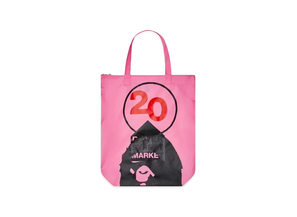 Dover Street Market London x A BATHING APE 20th Anniversary Tote "Pink"