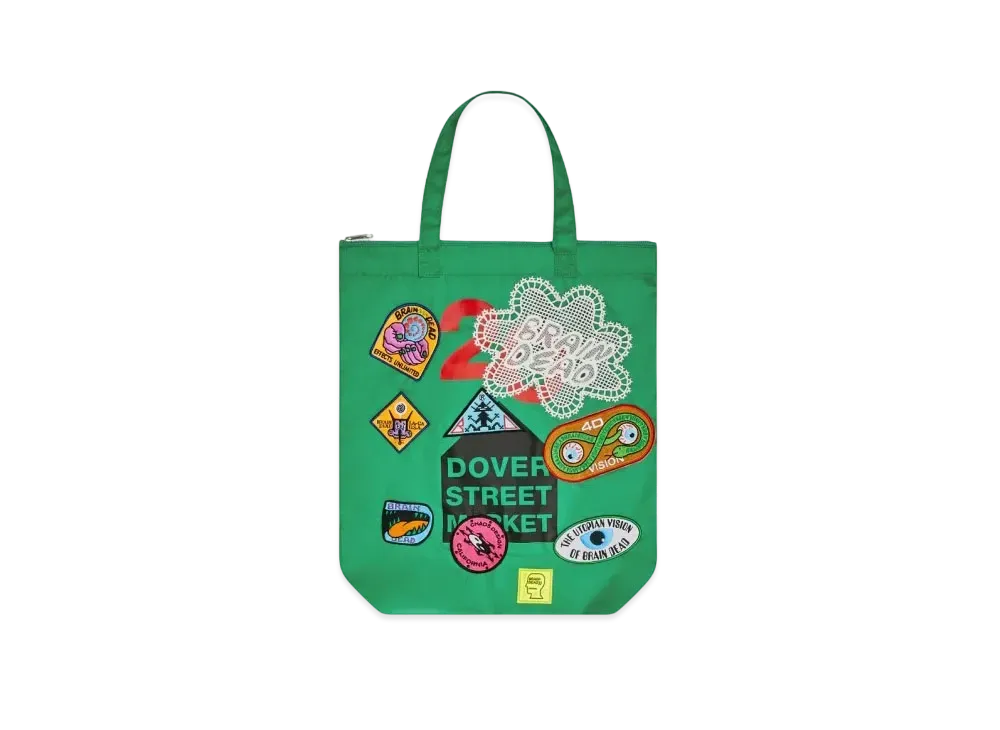 Dover Street Market London x Brain Dead 20th Anniversary Tote "Green"