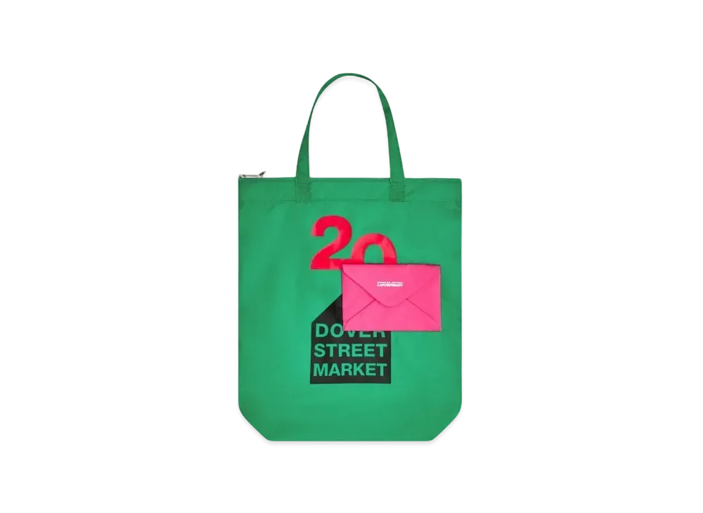 Dover Street Market London x Charles Jeffrey Loverboy 20th Anniversary Tote "Green"