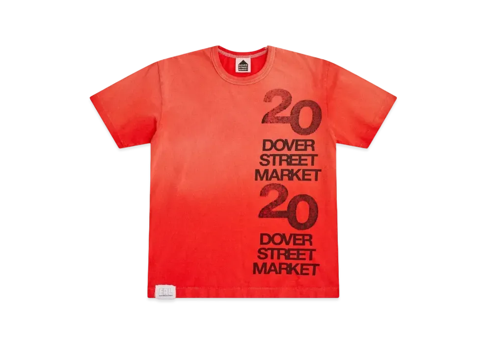 Dover Street Market London x ERL 20th Anniversary Tee "Red"