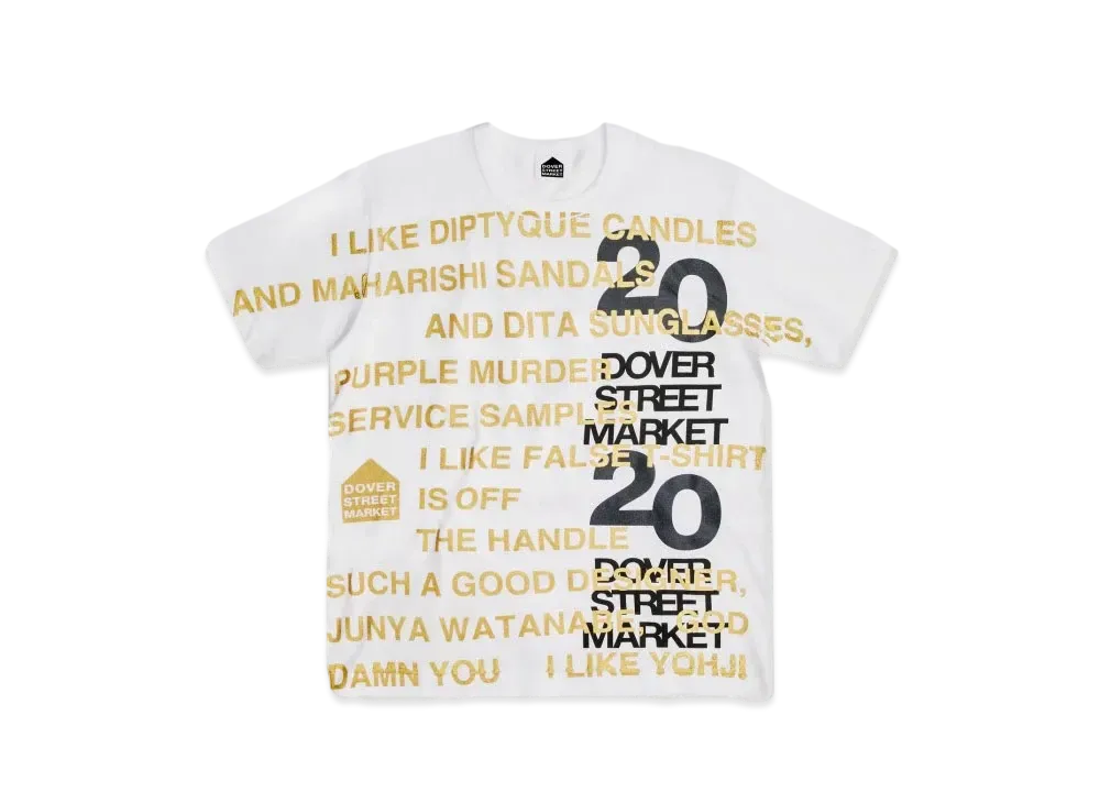 Dover Street Market London x Denim Tears 20th Anniversary Tee "White"