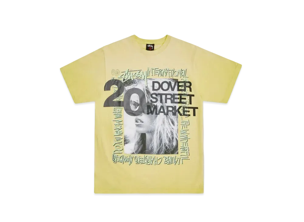 Dover Street Market London x Stussy 20th Anniversary Tee "Yellow"