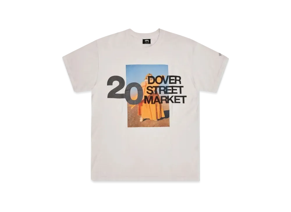 Dover Street Market London x Stussy 20th Anniversary Tee "White"