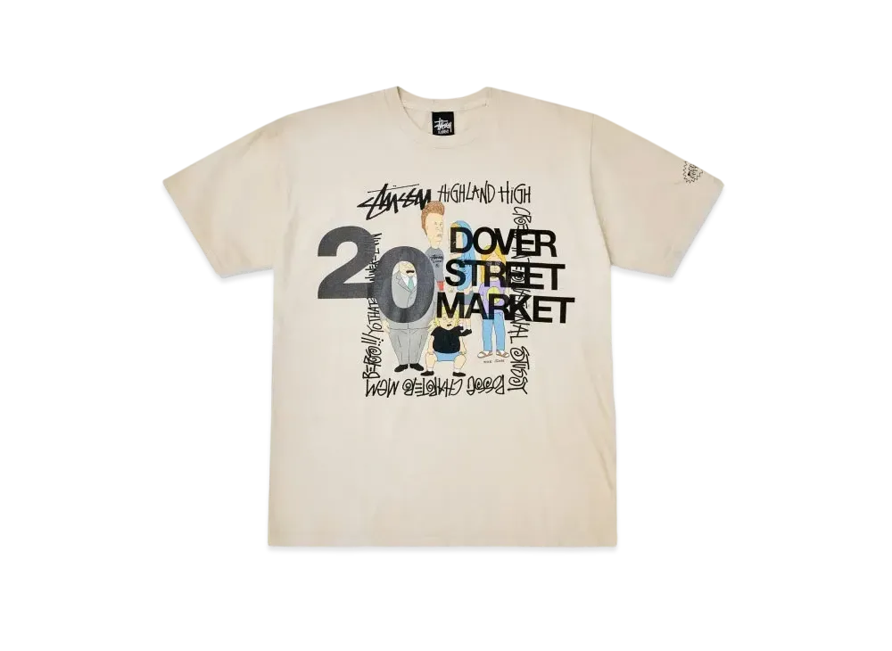 Dover Street Market London x Stussy 20th Anniversary Tee "Tan"