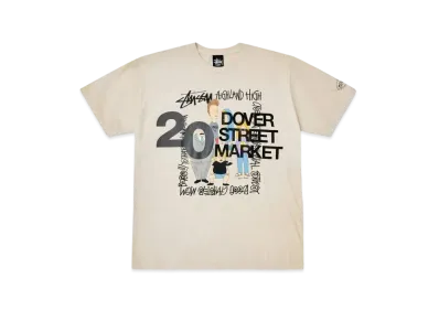 Dover Street Market London x Stussy 20th Anniversary Tee "Tan"