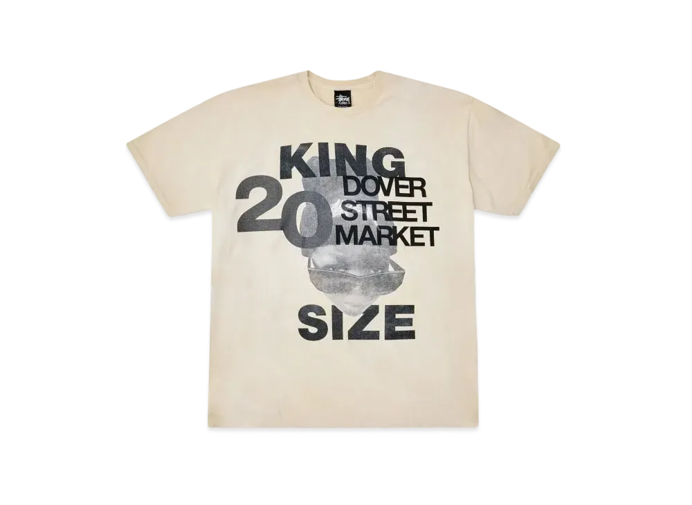 Dover Street Market London x Stussy 20th Anniversary Tee "Tan"