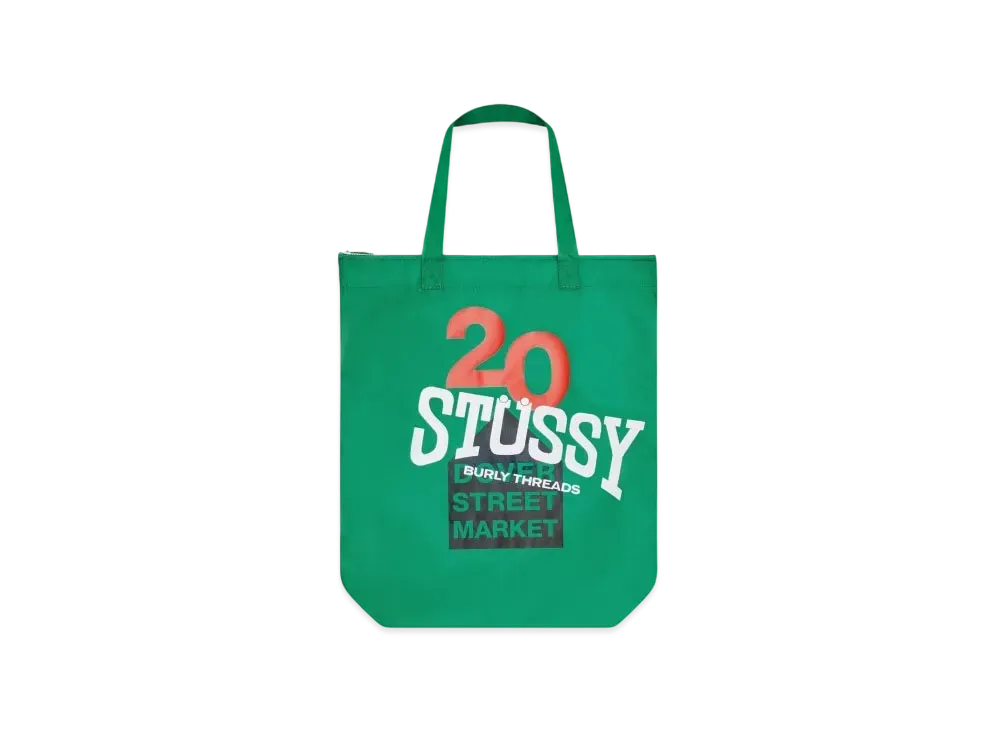 Dover Street Market London x Stussy 20th Anniversary Tote "Green"