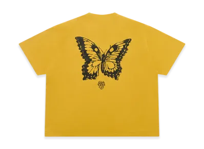 Dover Street Market x VERDY Girls Don't Cry Butterfly T-Shirt "Mustard"