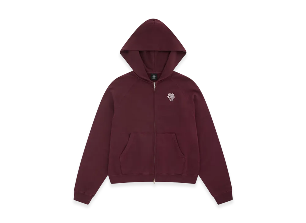 Girls Don't Cry Zip Sweat Hoodie "Maroon"