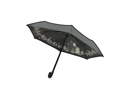 Disney x Yuko Higuchi Figaro&Cleo Folding Umbrella "Black"