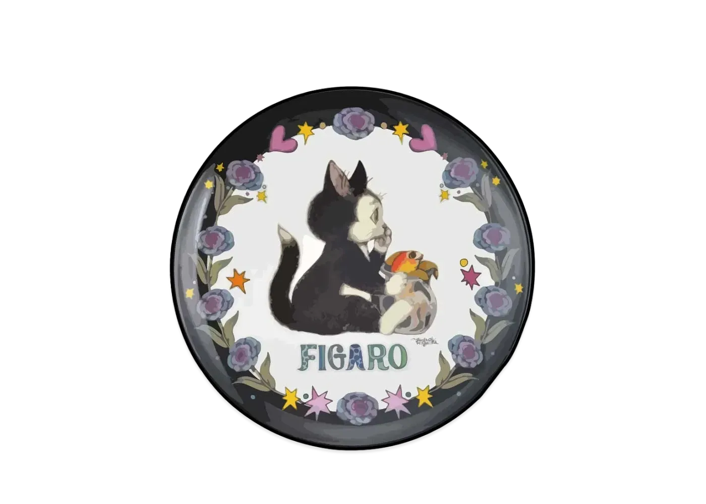 Disney x Yuko Higuchi Figaro&Cleo Plate "White"