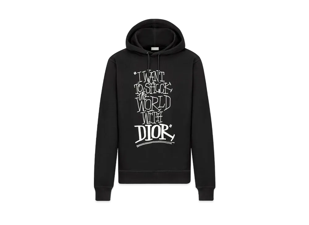Dior x Shawn Stussy Oversized Hooded Sweatshirt "Black"