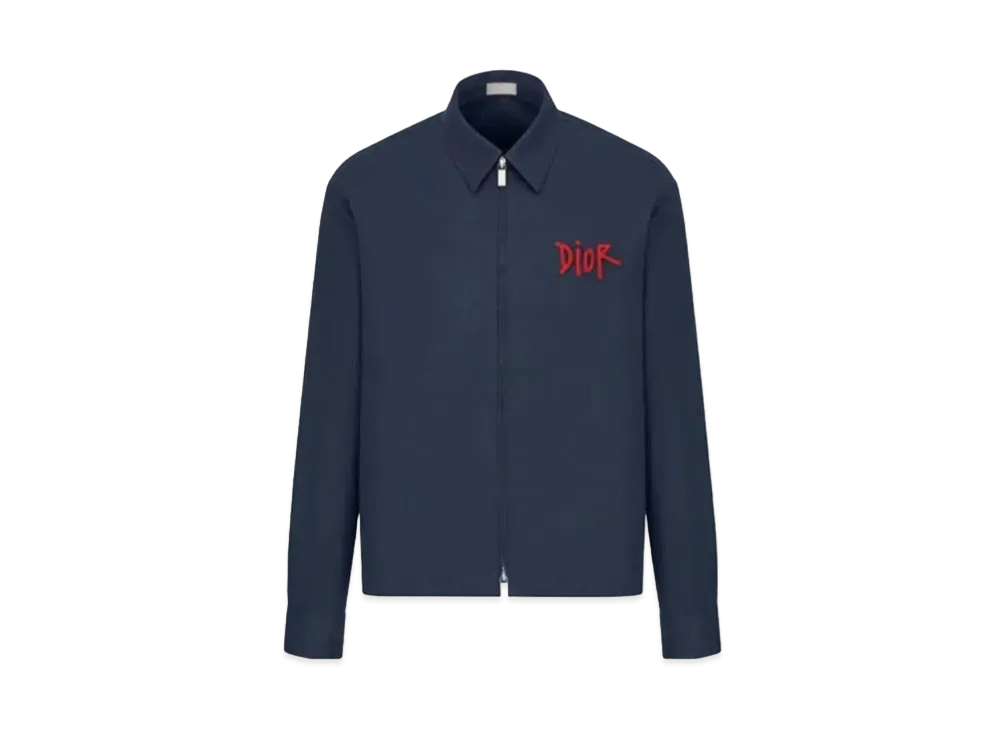 Dior x Shawn Stussy Zipped Overshirt "Navy"