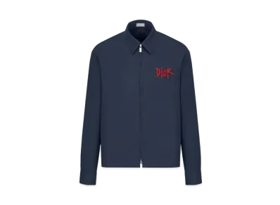 Dior x Shawn Stussy Zipped Overshirt "Navy"