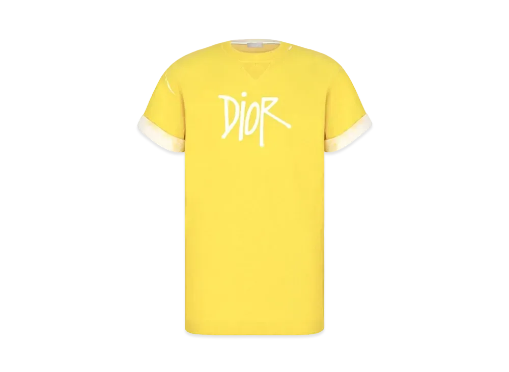 Dior x Shawn Stussy Oversized Logo T-shirt "Yellow"