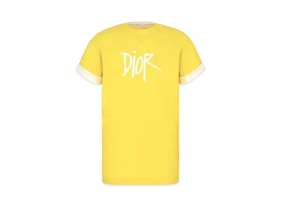 Dior x Shawn Stussy Oversized Logo T-shirt "Yellow"