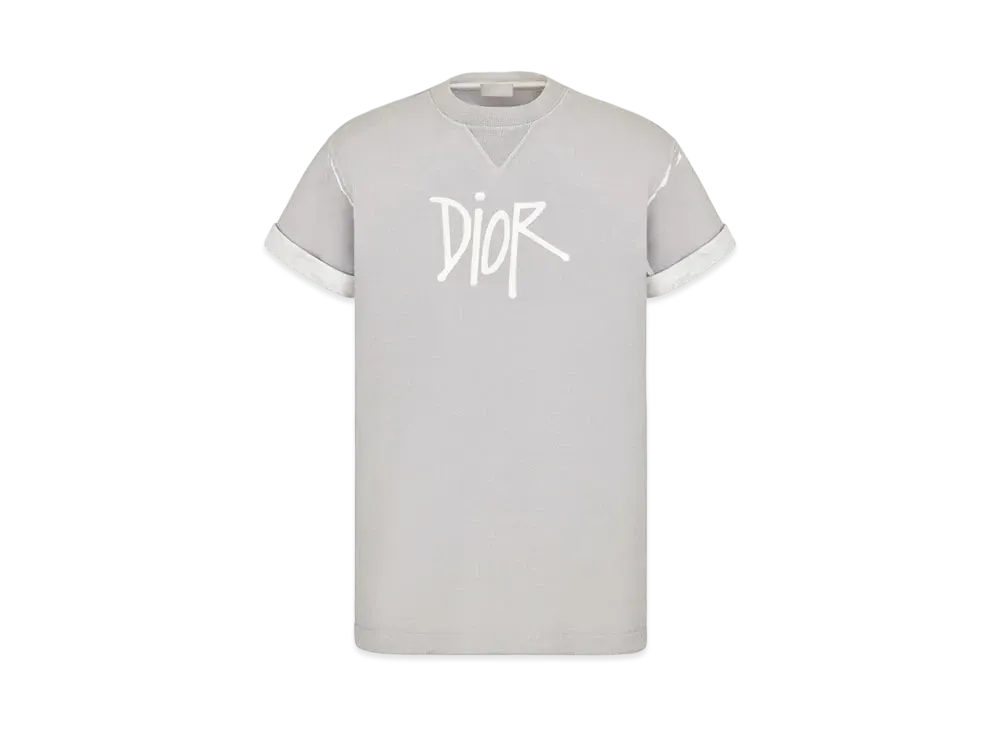 Dior x Shawn Stussy Oversized Logo T-shirt "Gray"
