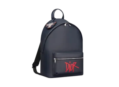 Dior x Shawn Stussy Logo Rider Backpack "Navy"